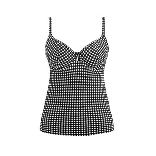 Freya Womens Check in Uw Plunge Tankini Top