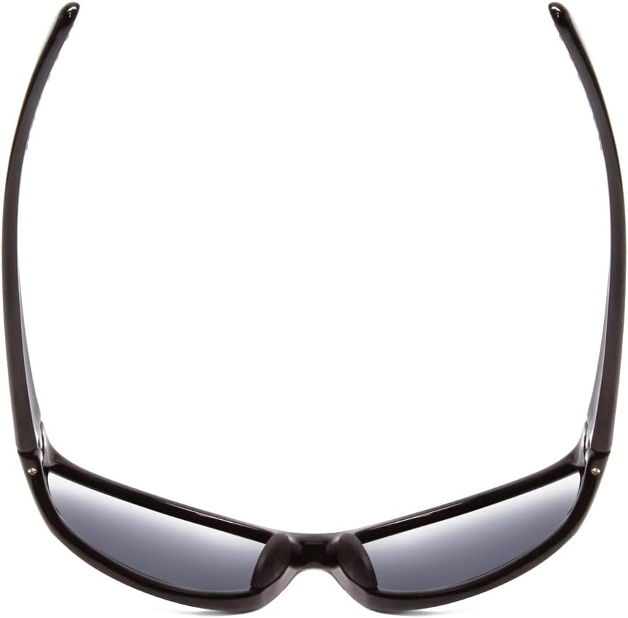 Coyote Eyewear FP-05 Floating Polarized Sunglasses, Black Frame, Gray Lens