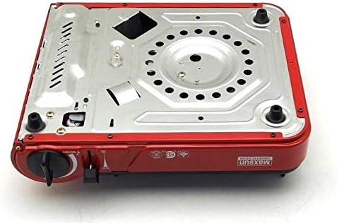Maxsun Portable Gas Stove MS3800 (Red), 9,560BTU High Power, Camp Stove, Outdoor/Indoor, with Carrying Case