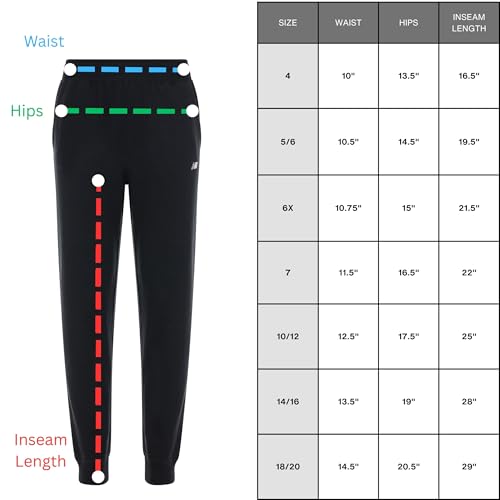 Boys Sweatpants 3-Pack Athletic Fleece Joggers Size 10-12 Charcoal Navy Black