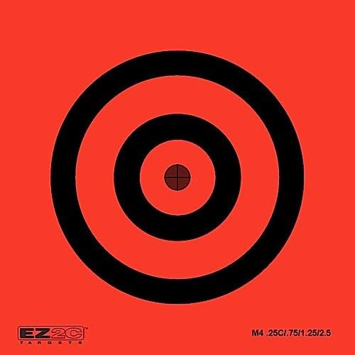 EZ2C Mini Shooting Targets, Bright Flourescent Self-Adhesive 3.5" x 3.5" (Tear-Off Pads of 25 or 100)