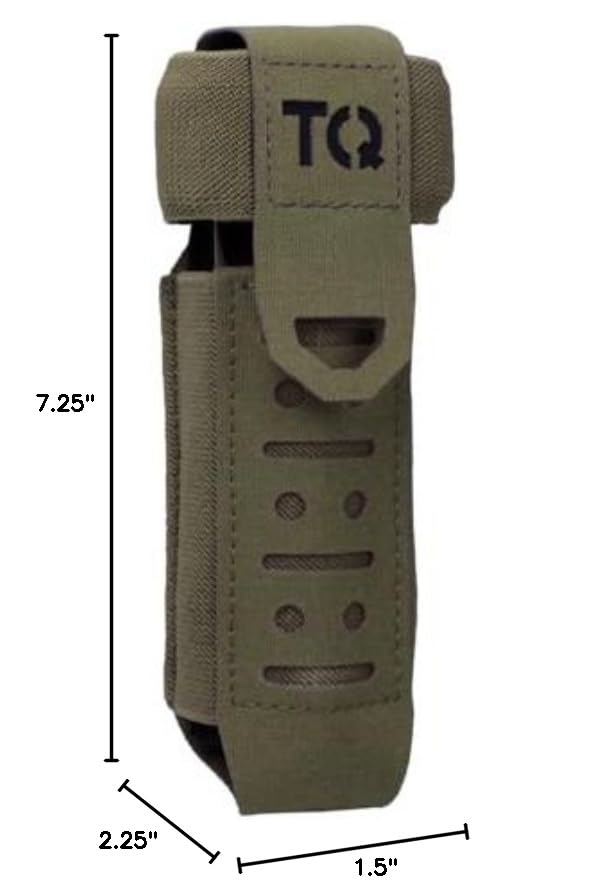Laser Cut Molle Tourniquet Holder Pouch, TQ Holder Holster 2Pcs Nylon for Tactical Vest Backpack (RG)