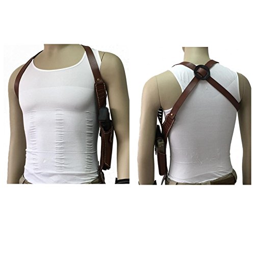 HWZ Vertical Genuine Leather Handbag Shoulder Right Hand Gun Holster Suitable for Middle Frame Automatic Guns