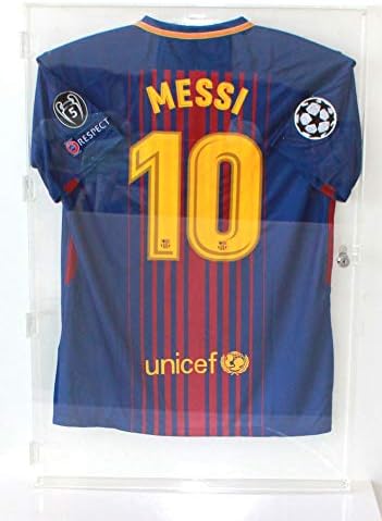 XX Large Football/Hockey Uniform Jersey Display Case Frame, UV Protection Ultra Clear, Locks (Black Finish)