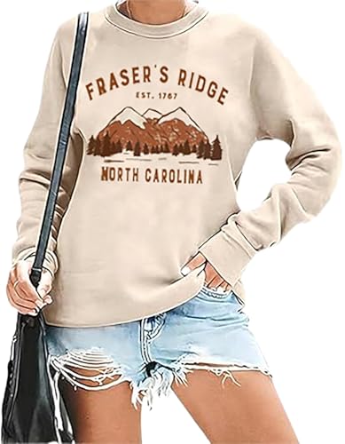 Women Fraser's Ridge Sweatshirt Apricot Large Outlander Gift for Her