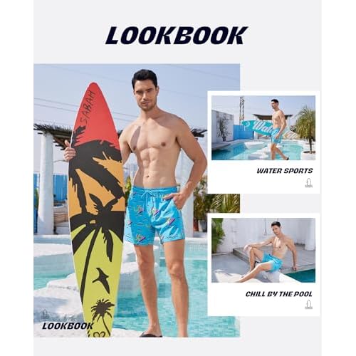 Swimming Trunks for Men Swim Shorts Quick Dry Compression Liners with Pockets Mens Swimsuits