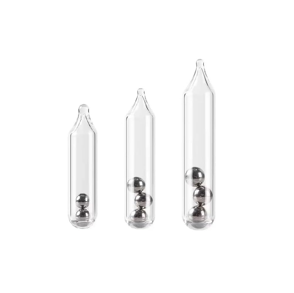 (Pack of 50) Glass Rattle Worm Jig Fishing Lure Insert Tube Rattles Shake Attract Fly Tie Tying 3mm/4mm/5mm (3x16mm)