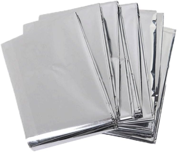 Global Medical Sales Supply Emergency Mylar Thermal Blanket | Survival Space Fire Blanket for Outdoor Adventures, Marathons, First Aid | Waterproof & Windproof | Ideal for Camping & Hiking