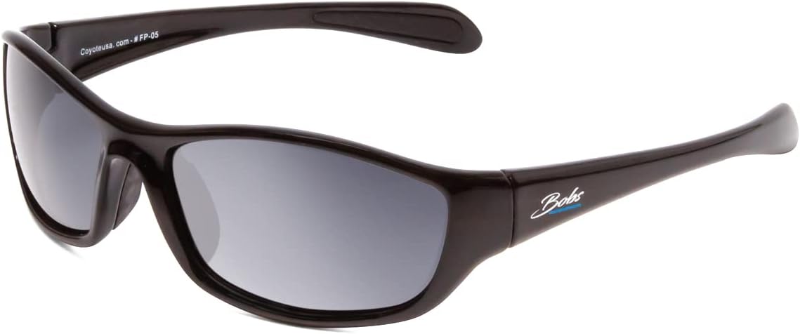 Coyote Eyewear FP-05 Floating Polarized Sunglasses, Black Frame, Gray Lens