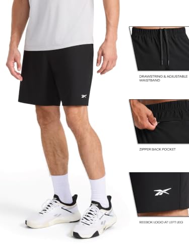 Reebok Men's Jumpstart 8-Inch Short - Large, Bracken - Lightweight Polyester
