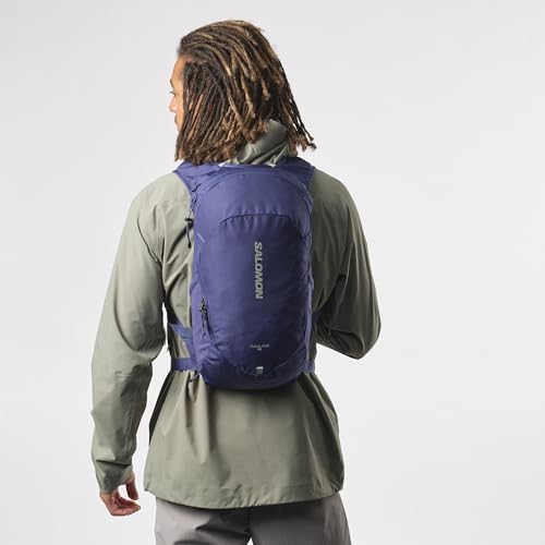 Salomon Unisex Trailblazer 10, Hiking & Trekking Backpack, 10-Liter - Mazarine Blue/GHOST GRAY 16-4703 TCX - NS