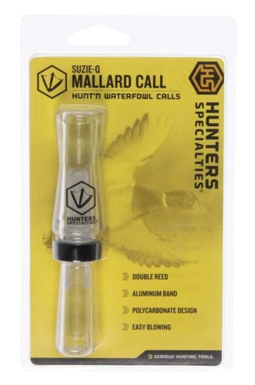 Hunters Specialties Hunting Suzie-Q Double Reed Duck Call - Easy Blowing Polycarbonate Design Waterfowl Mallard Call