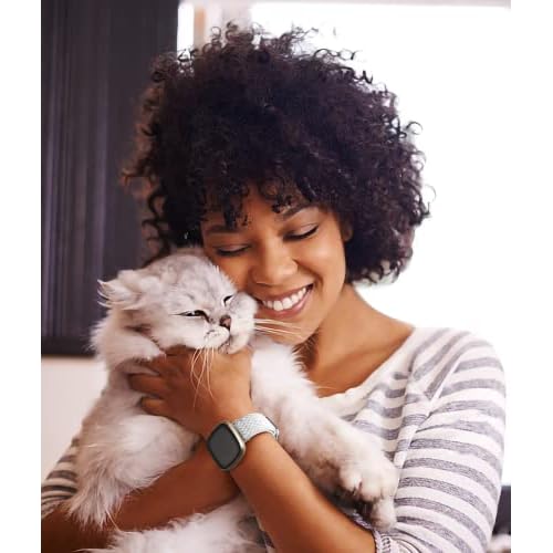 Adorve Compatible with Fitbit Versa 3/Fitbit Versa 4 /Fitbit Sense/Sense 2 Bands for Women Men, Adjustable Stretchy Solo Loop Elastic Nylon Sport Strap for SmartWatch Replacement