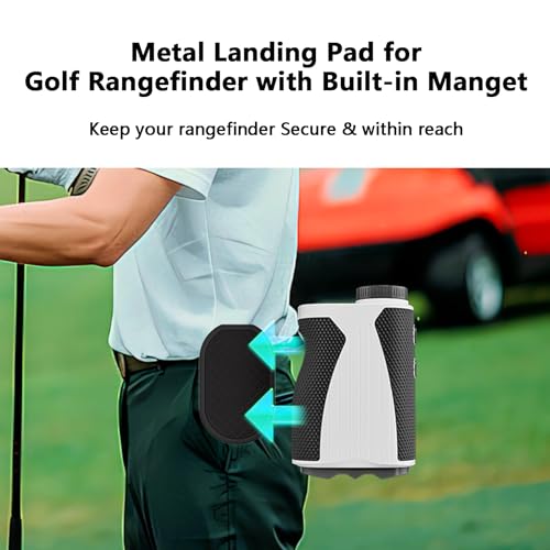 Metal Landing Pad, Industrial-Grade Rigid Clip for Magnetic Golf Equipment and Accessories. Secure Hold and Easy Access for Rangefinders. Magnetic Golf Gear Compatible£¬Black