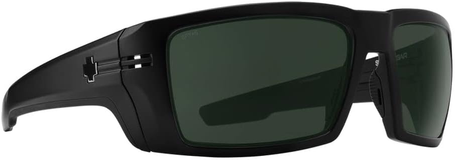 Spy Rebar ANSI Certified Sunglasses Matte Black With Happy Gray Green Lens