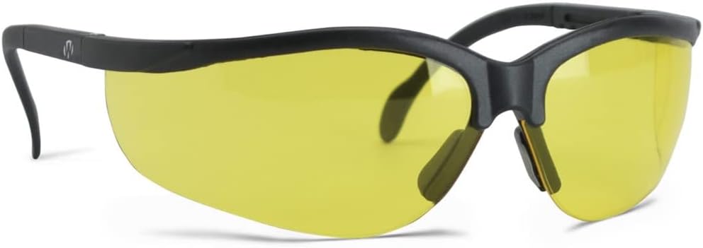 Walker's Sport High-Grade Polycarbonate Lenses Half Frame Soft Rubber Nose Piece Adjustable Safety Shooting Glasses