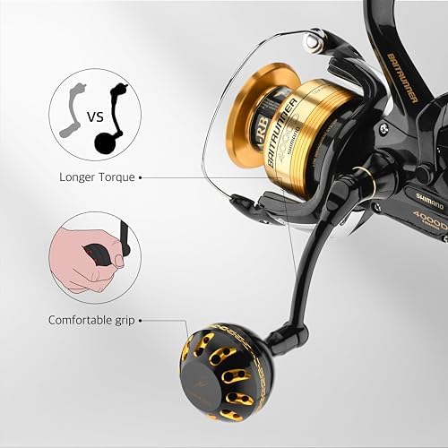 GOMEXUS Power Handle for Shimano Baitrunner 4000 6000 Spinning Reel Handle-Only Compatible with Baitrunner D