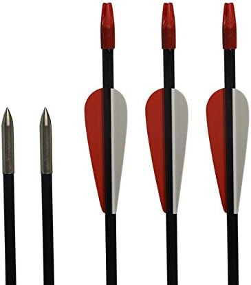 12pcs Archery Arrow Tips 75/100/125/150 Grain Field Points 5/16 inch Screw in Bullet Points Arrowheads Broadheads for Crossbow Recurve Bow Compound Bow Hunting Bow and Arrow Target Shooting Practice