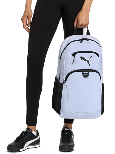 PUMA Women's Poppy Backpack in Memory Cloth with Laptop Sleeve & Water Bottle Pocket - Red