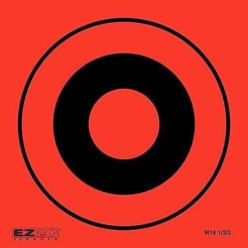 EZ2C Mini Shooting Targets, Bright Flourescent Self-Adhesive 3.5" x 3.5" (Tear-Off Pads of 25 or 100)