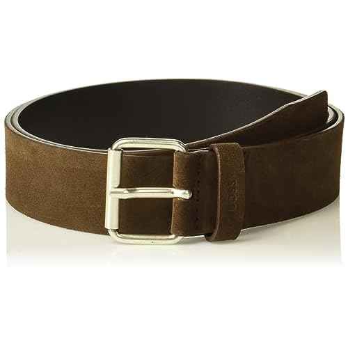 BOSS Men's Suede Belt with Roller Buckle
