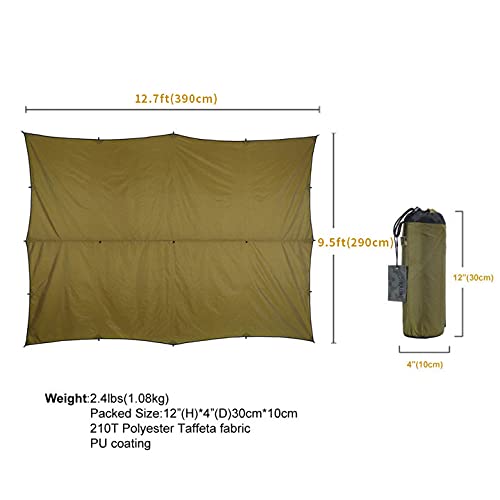 OneTigris Hideout Hammock Underquilt + Bulwark Camping Tarp + KOMPOUND Camping Hammock