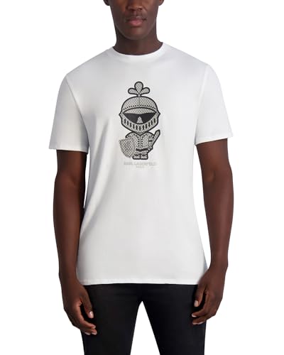 Karl Lagerfeld Paris Women's Reflective Karl Armour Graphic T-Shirt, White