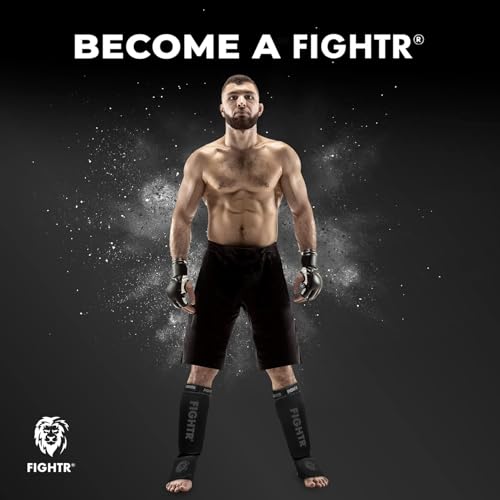 FIGHTR¢ç Ankle Support | Unisex Adult Foot Bandage for Kickboxing, MMA, Muay Thai and other martial arts. (All Black)