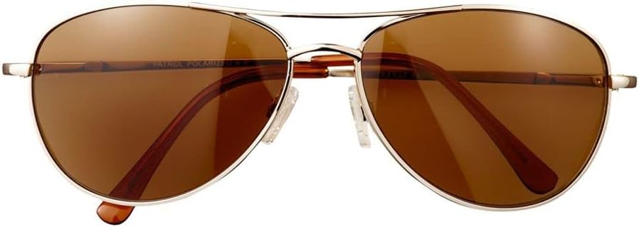 Suncloud Aviator Polarized Metal Sunglasses in Gold & Brown