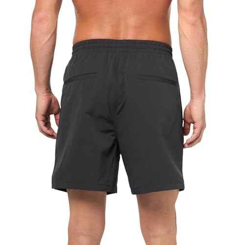 HUGO Men's Relaxed Fit Small Logo Smooth Shorts