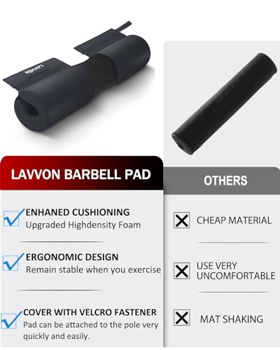 Black Barbell Squat Pad Nylon Padding Anti-Slip Thick Foam Hip Thrust Cushion