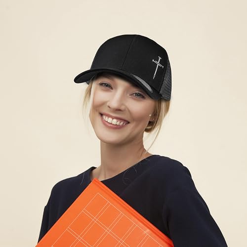 Christian Hats for Men Women,Jesus 3 Nail Cross Hat Christian Religious Gifts for Birthday/Christmas