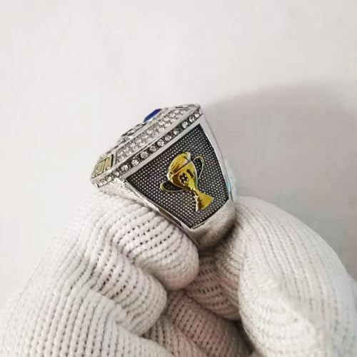 Fantasy Football Champion Ring 2024 Heavy Gold Silver Tone Award Trophy - Four / 14