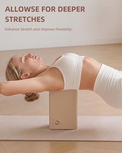 Brown Yoga Blocks 2 Pack - 9 x 6 x 3 Inches Exercise & Pilates Blocks