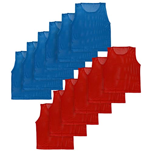 LITEMESH Pinnies (Set of 12/24 Practice Vests) Youth Pinnies, Pennies for Sports Youth, and Scrimmage Vests