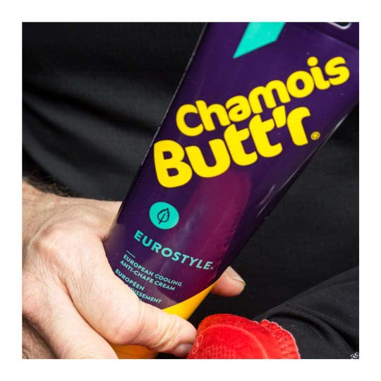 Lumintrail Chamois Butt'r Cooling Anti Chafing Cream Eurostyle - 8 Fl. Oz. Tube Bundle with a Keychain Light