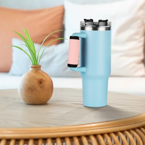 Cosmos 5 Pcs Handle Cover Compatible with Stanley Tumbler Handle, Water Bottle Handle Protector Coat Travel Mug Insulated Cup Handle Wrap Grip Sleeve Compatible with Stanley Cup Accessories, 5 Colors