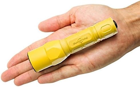 SureFire G2X Pro 600 Lumen Tactical EDC Flashlight Bundle with 2 Extra Surefire CR123A Batteries and Lightjunction Battery Case (Yellow)