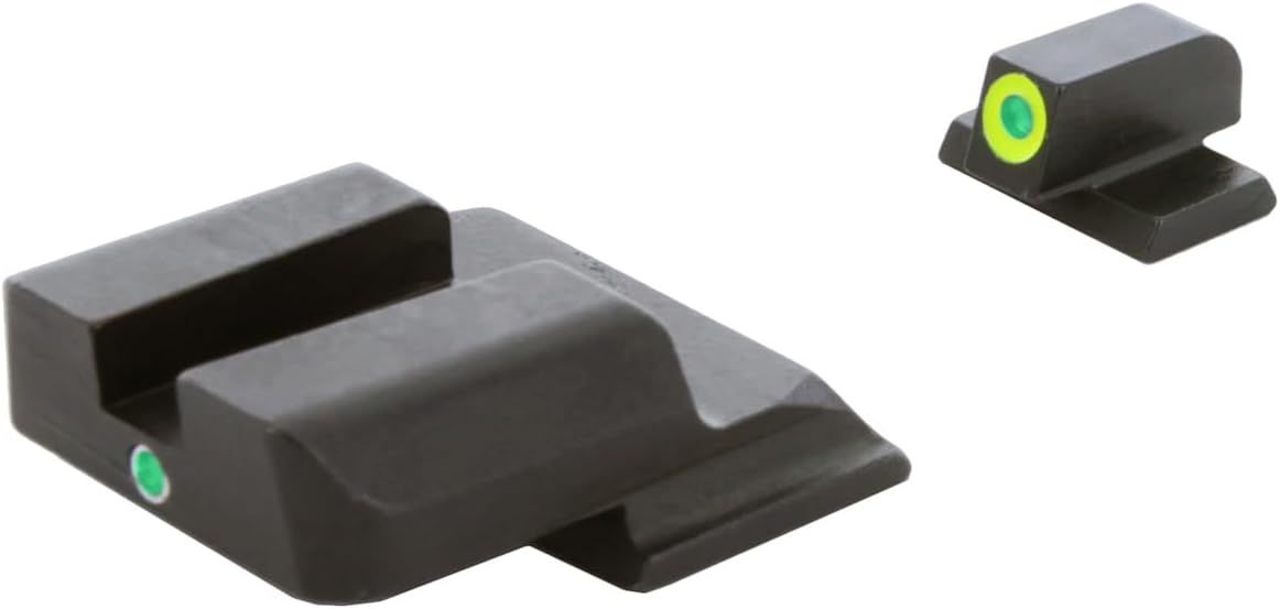 AMERIGLO i-Dot Sight Set, Compatible with Smith & Wesson M&P (Excludes .22, 380, Shield, EZ, Pro, C.O.R.E and Equalizer) | Front & Rear Night Sights with Green Tritium Lamps