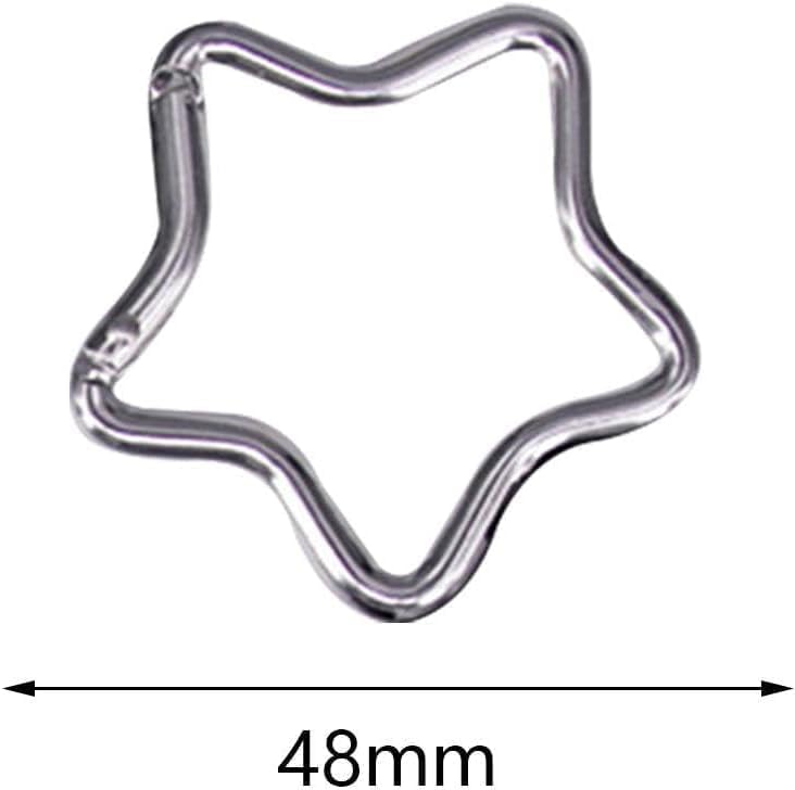10Pcs Silver Five Pointed Star Shaped Carabiner,Aluminum AlloyHeavy Duty Keyring Hook Small Carabiner Keychain Clips for Home Fishing Camping Hiking Accessory and Car Keychain Carabiners,Accessories