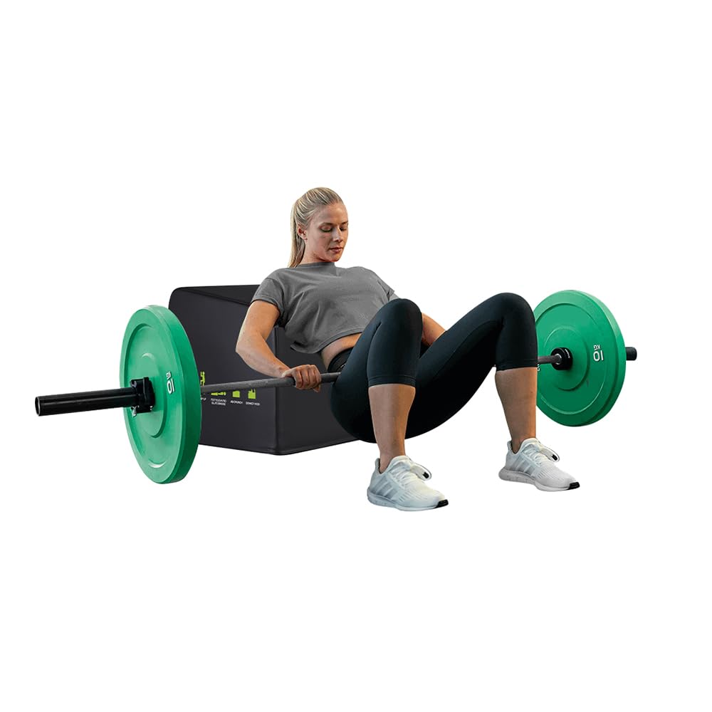 WINDFOOT Hip Thrust Machine & Glute Bridge Exercise Machine, Hip Thrust Bench Booty Workout Box Platform for Home Gym Total Body Workout.