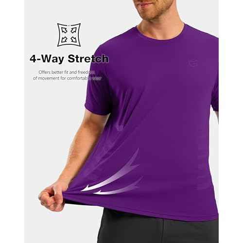 G Gradual Men's Workout Shirts Quick Dry Athletic Running T-Shirts Lightweight Moisture Wicking Short Sleeve Sports Gym Tops