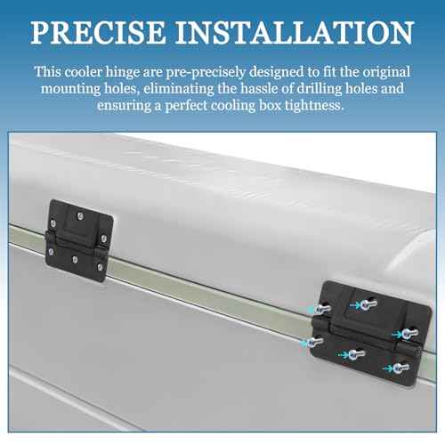 Black Cooler Oversized Mechanical Hinge Replacement for Igloo Newer 150-165 QT Coolers, Cooler Hinges Replacement Parts£¨1 Pack£©