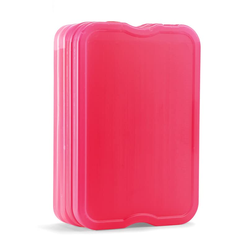 Cool Coolers by Fit & Fresh XL Slim Ice Packs (4 Pack) and Slim Ice Packs (4 Pack), Quick Freeze Space Saving Reusable Ice Packs for Lunch Boxes or Coolers