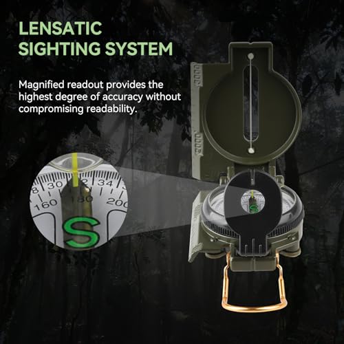 Compass Hiking Survival, Wilderness Survival Compass for Kids- Magnetic Gear Set Navigation Map- Backpacking Camping Hunting Survival