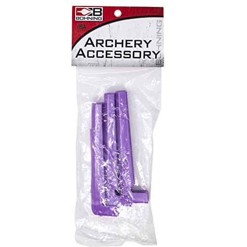 Bohning Tower Jig Replacement Arms, Purple, 3 Degree Left Offset, Set of 3