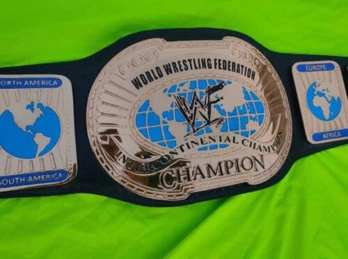WWF Intercontinental Championship Belt, WWF Intercontinental World Heavyweight Wrestling Replica Title Belt Adult size 2mm