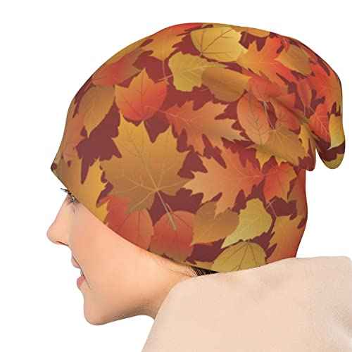 LAIPUTER Thanksgiving Beanie Standard Closed Chemo Hat Cancer Headwear Knitted Hats Baggy Slouchy Cap for Adults Women Men