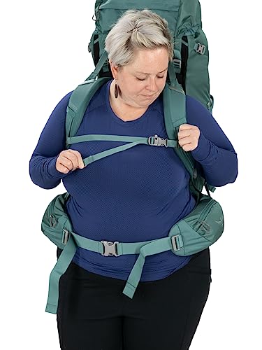 Osprey Viva 65L Women's Backpacking Backpack, Tunnel Vision Grey, Extended Fit