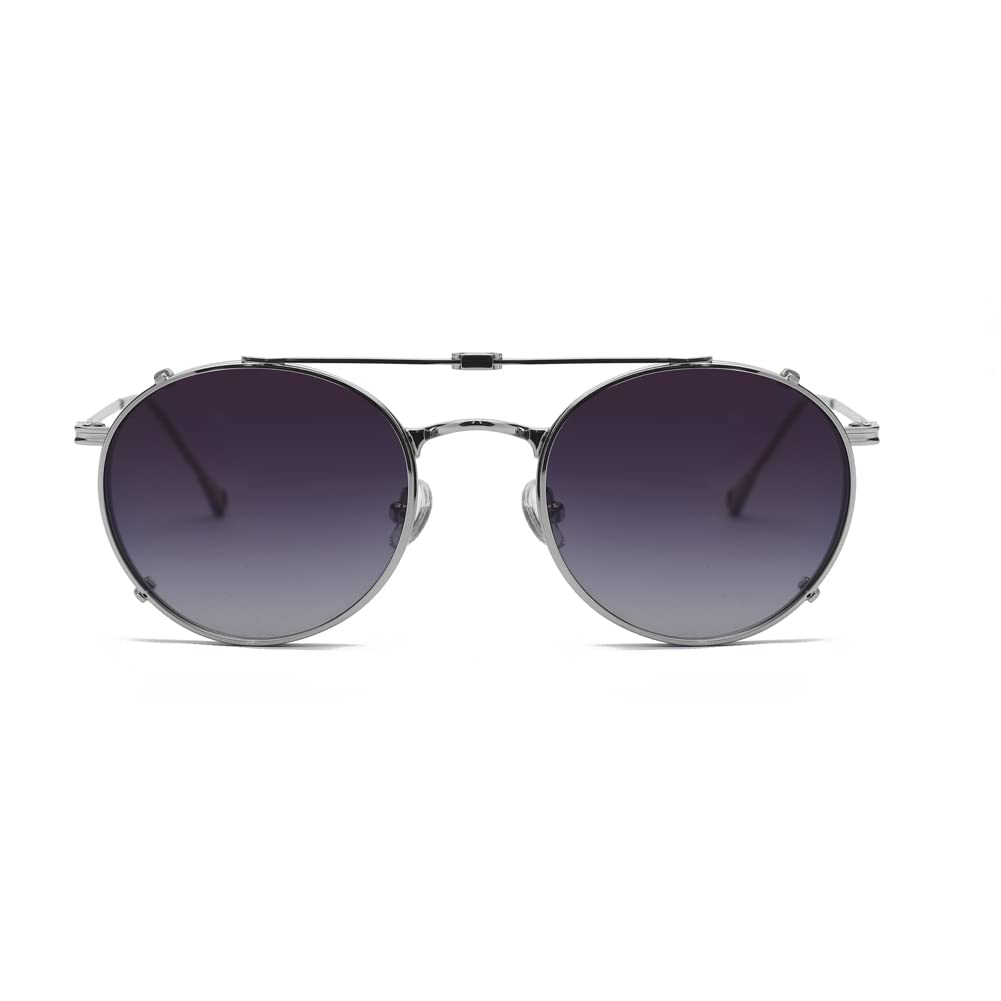 Flip Up Glasses with Polarized Sunglasses Lens Clip on Sun Glasses for Men Women Green Pink Blue